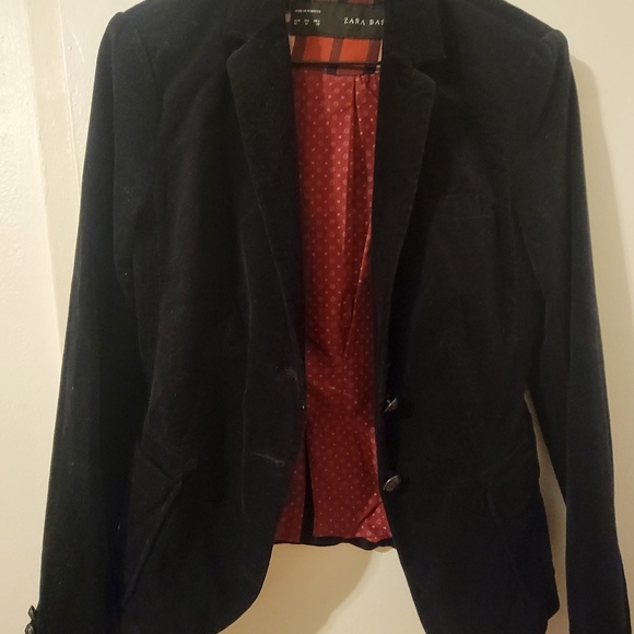 Zara Basic Velvet Coat M fits small - Picture 2 of 2